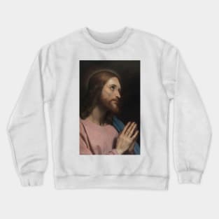 Head of Christ by Ary Scheffer Crewneck Sweatshirt